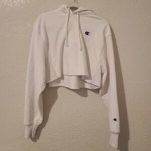 Women's Champion Cropped Hoodie - White Small